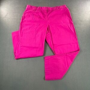 Talbots Women's Bright Pink Curvy Ankle Pants Stretch 16